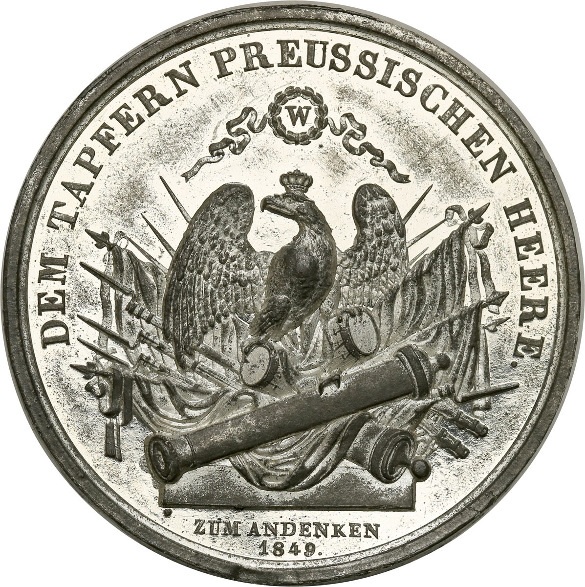 Niemcy, Medal 1849 Rewolucja niemiecka - powstanie Badenii, cynk